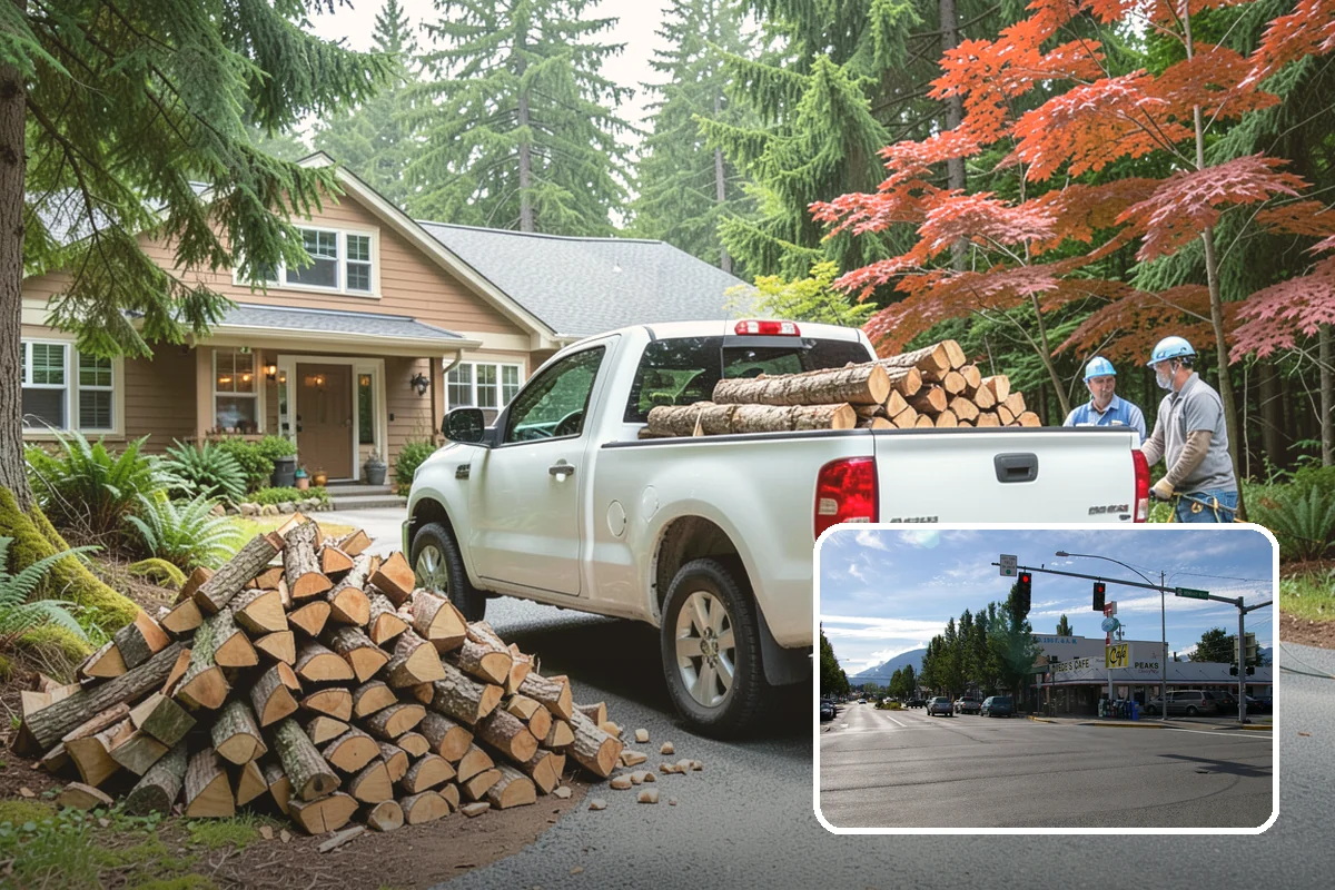 Woodshed Delivery in North Bend, King County, WA - Wood stored under cover in one trip