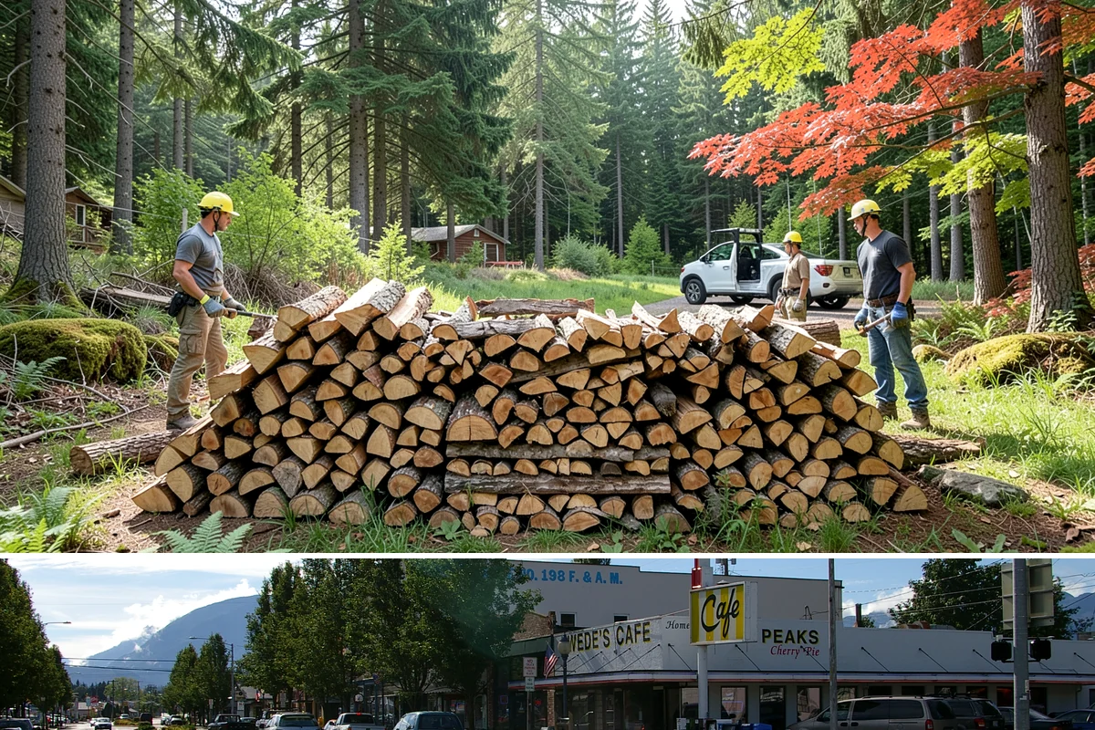 Woodshed Delivery in North Bend, King County, WA - Best scheduled in summer or early fall so your shed is full before the wet season.