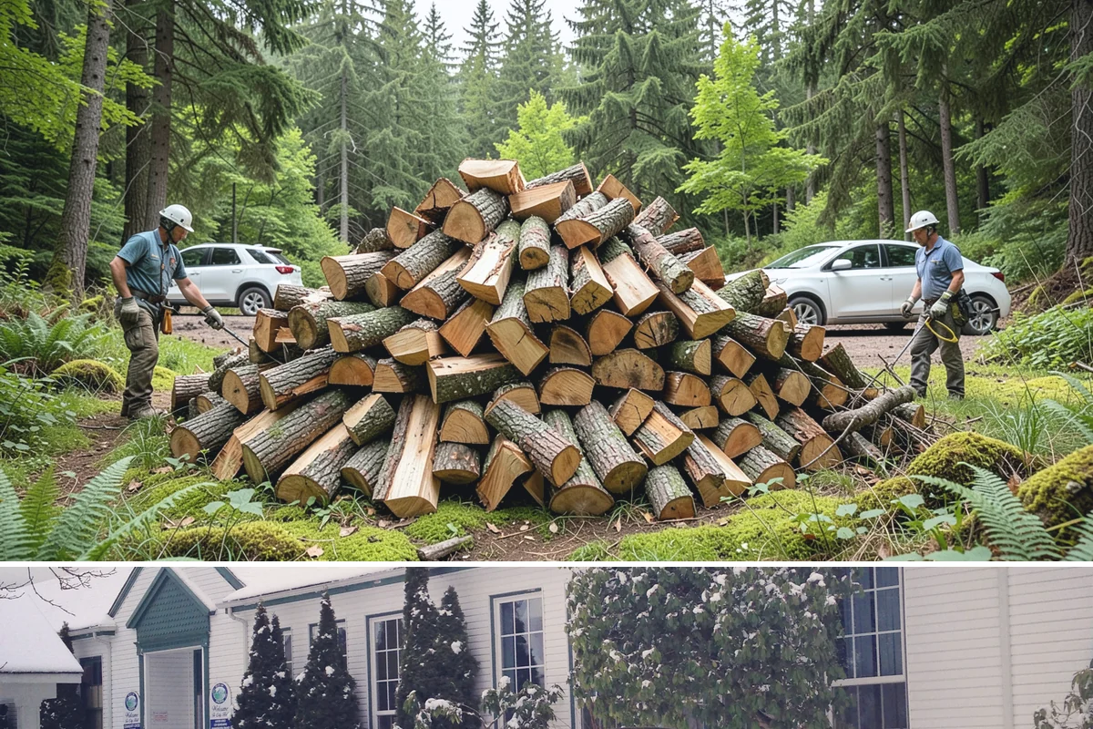 Woodshed Delivery in Pacific, King County, WA - Best scheduled in summer or early fall so your shed is full before the wet season.