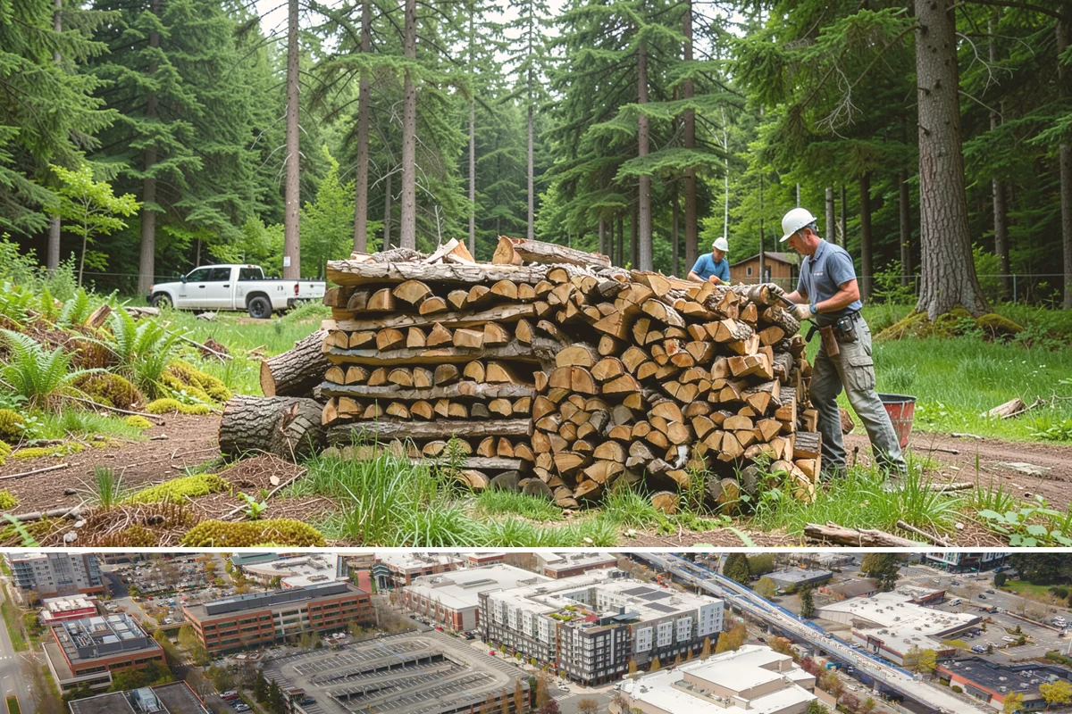 Woodshed Delivery in Redmond, King County, WA - Best scheduled in summer or early fall so your shed is full before the wet season.