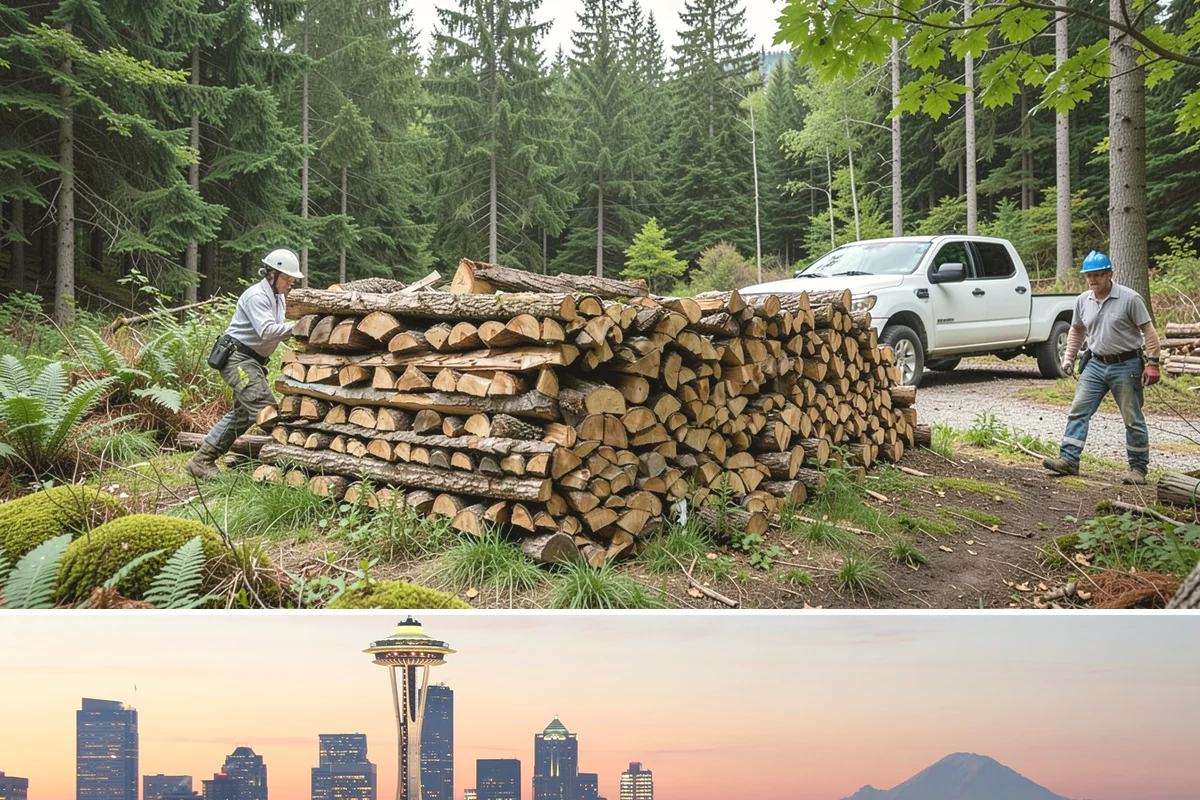 Woodshed Delivery in Seattle, King County, WA - Best scheduled in summer or early fall so your shed is full before the wet season.