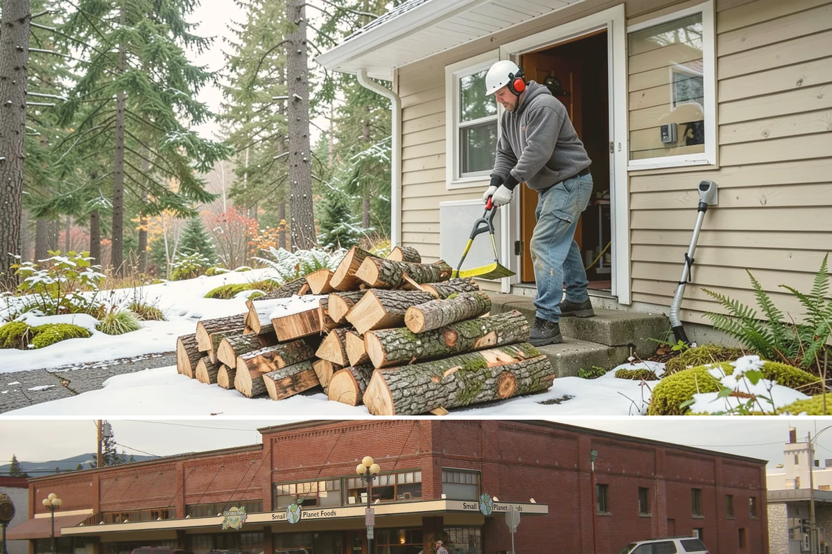 Woodshed Delivery in Sedro-Woolley, Skagit County, WA - Best scheduled in summer or early fall so your shed is full before the wet season.