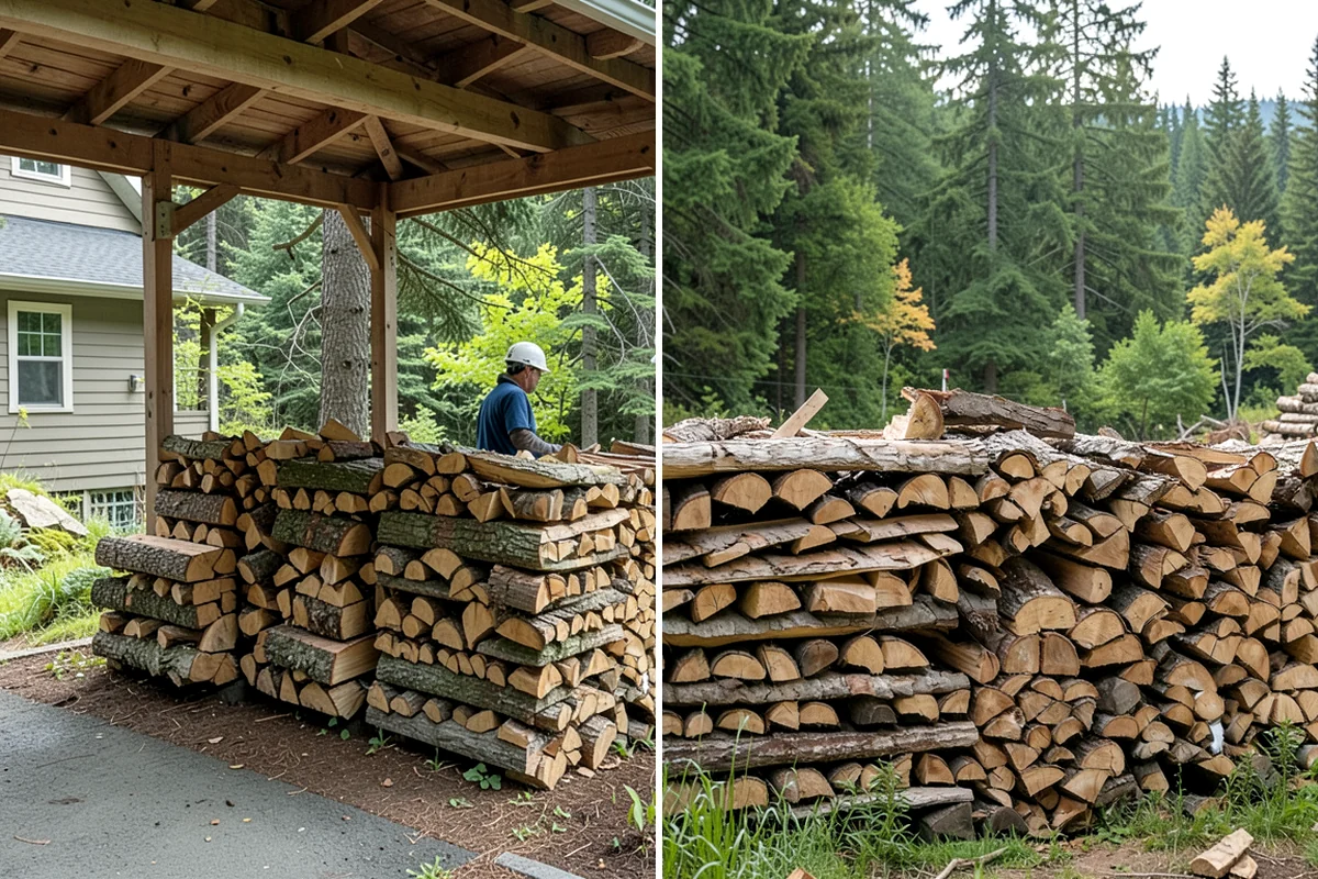 Woodshed Delivery in Snoqualmie, King County, WA - Show us your woodshed and its access