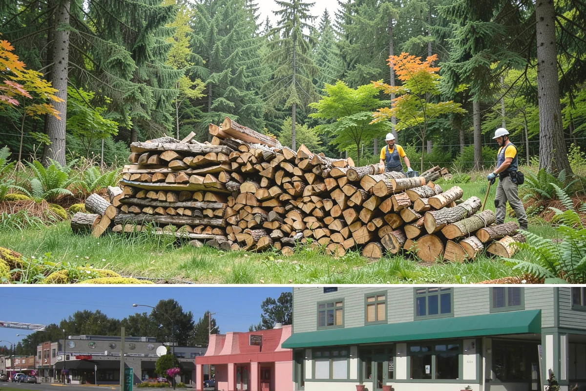 Woodshed Delivery in Snoqualmie, King County, WA - Best scheduled in summer or early fall so your shed is full before the wet season.