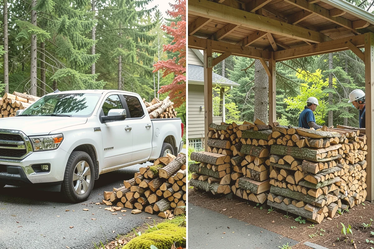 Woodshed Delivery in Stanwood, Snohomish County, WA - Show us your woodshed and its access