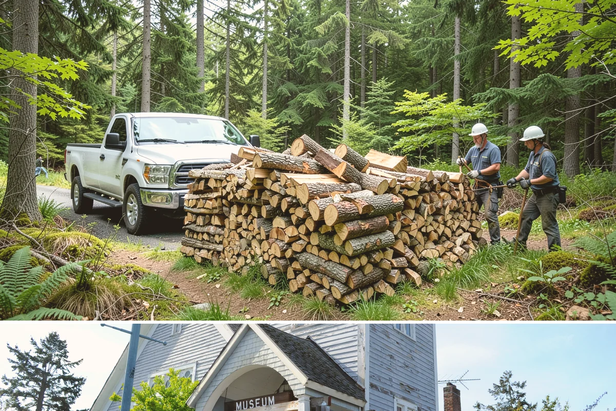 Woodshed Delivery in Steilacoom, Pierce County, WA - Best scheduled in summer or early fall so your shed is full before the wet season.