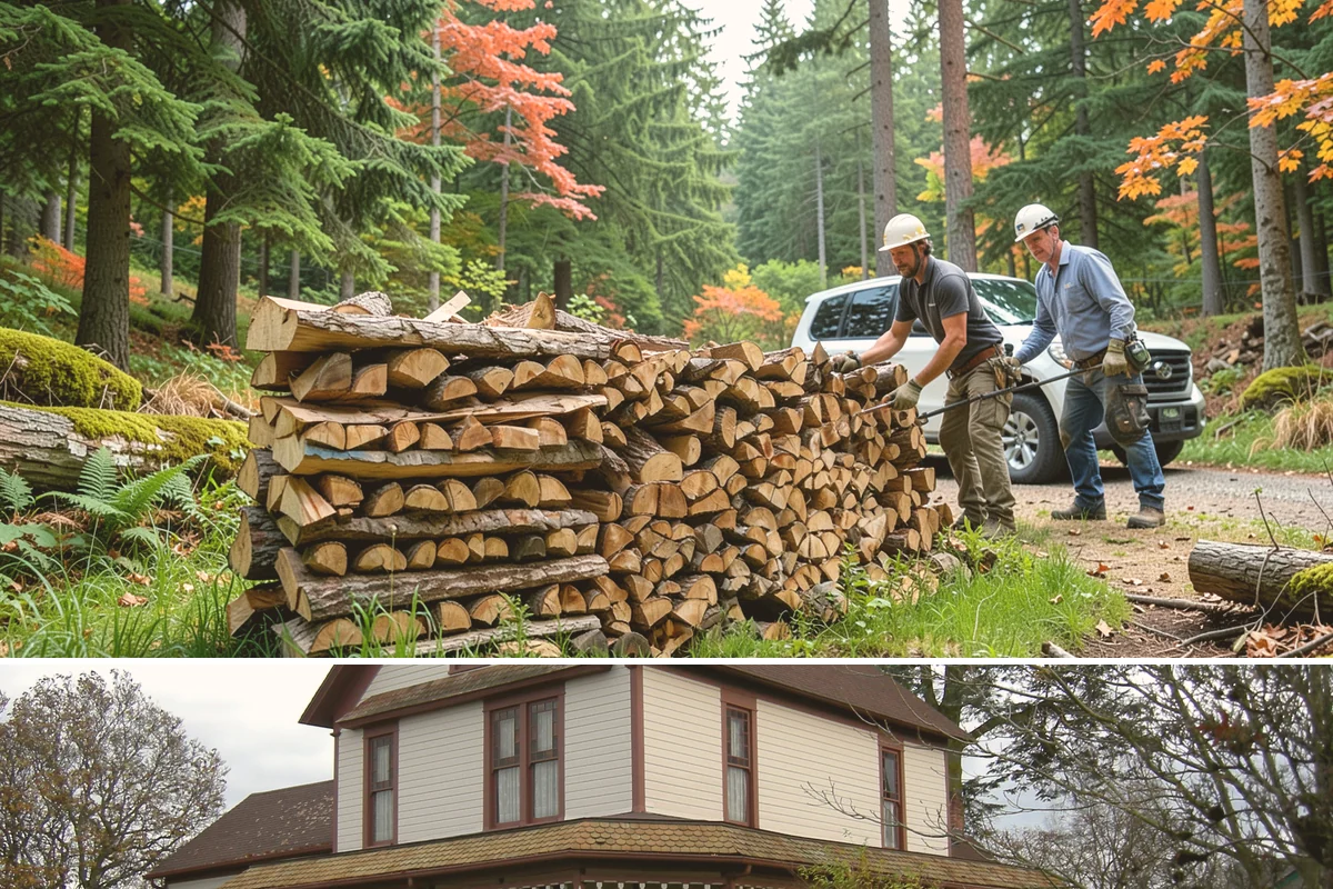 Woodshed Delivery in Sumner, Pierce County, WA - Best scheduled in summer or early fall so your shed is full before the wet season.