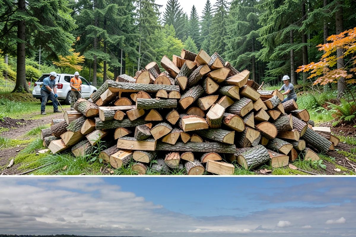 Woodshed Delivery in University Place, Pierce County, WA - Best scheduled in summer or early fall so your shed is full before the wet season.