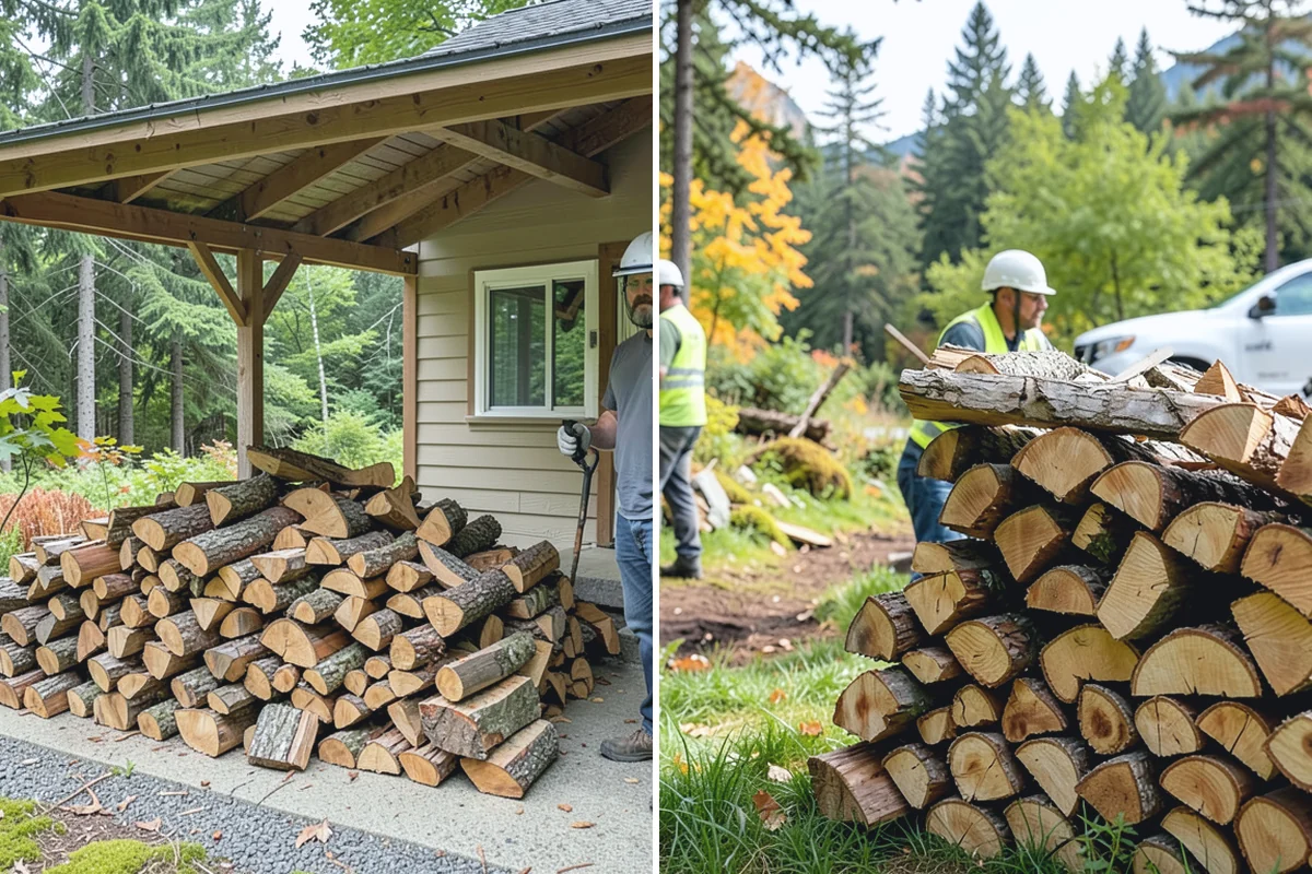 Woodshed Delivery in Woodinville, King County, WA - Show us your woodshed and its access