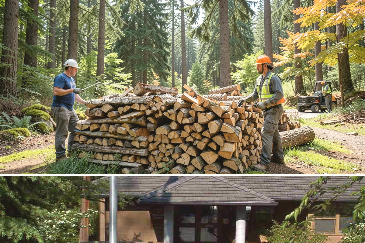 Woodshed Delivery in Yarrow Point, King County, WA - Best scheduled in summer or early fall so your shed is full before the wet season.