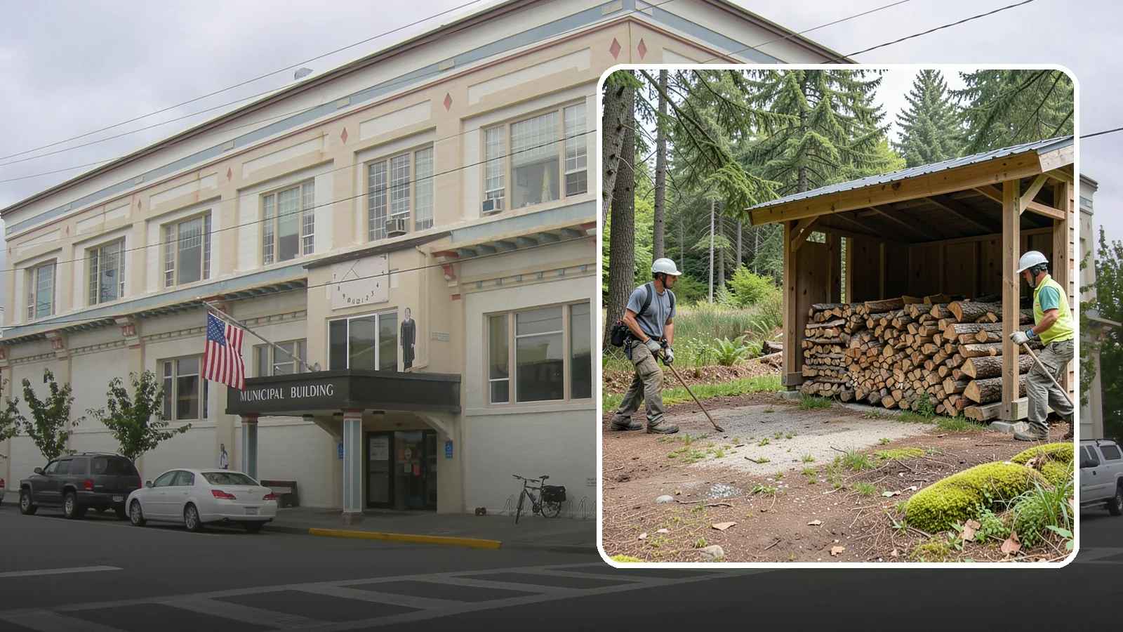 Woodshed Loading in Anacortes, Skagit County, WA - We deliver and neatly load your woodshed so it is packed for maximum airflow and easy access all winter.