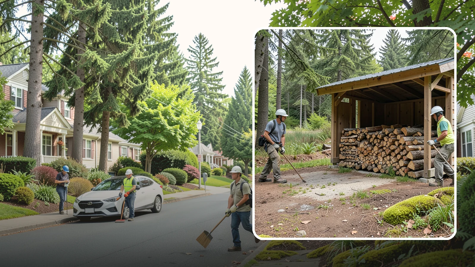 Woodshed Loading in Beaux Arts Village, King County, WA - We deliver and neatly load your woodshed so it is packed for maximum airflow and easy access all winter.