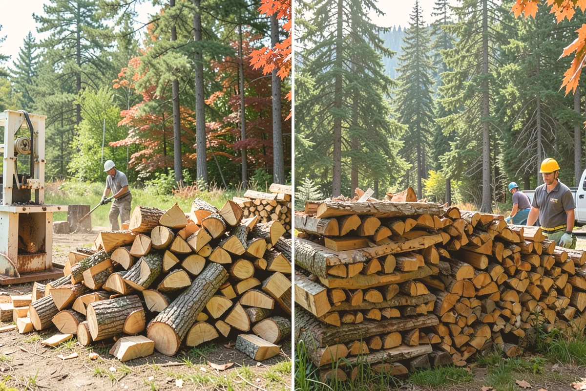 Woodshed Loading in Bellevue, King County, WA - Deliver the ordered volume to your shed