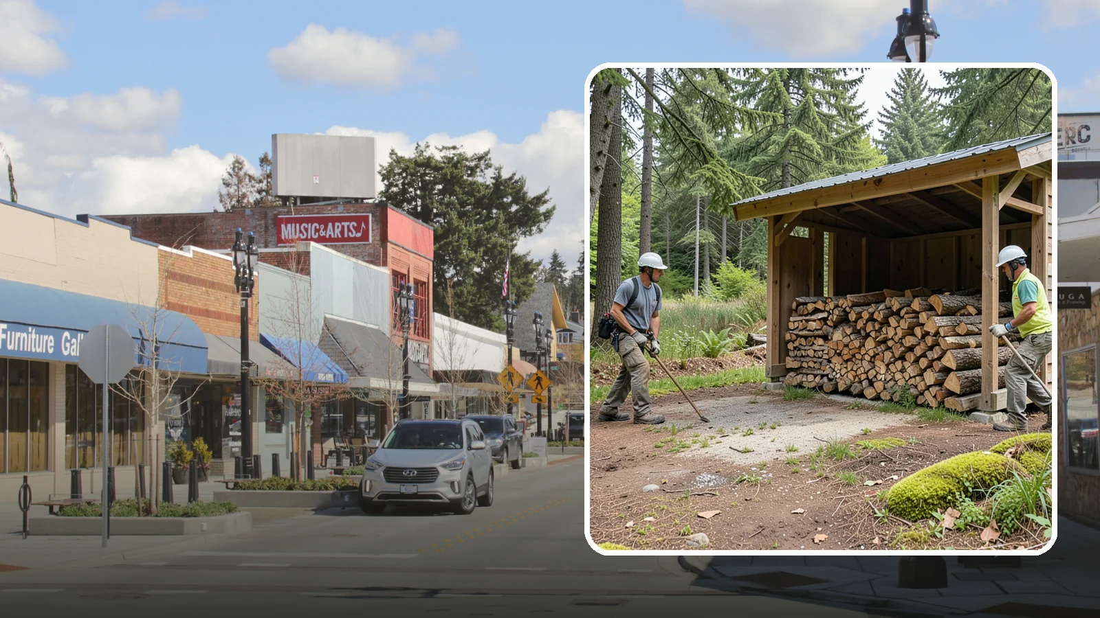 Woodshed Loading in Bothell, King County, WA - We deliver and neatly load your woodshed so it is packed for maximum airflow and easy access all winter.