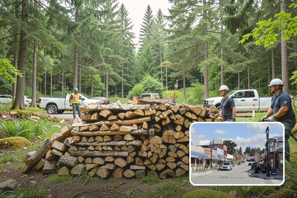 Woodshed Loading in Bothell, King County, WA - Packs the shed for airflow, not just volume