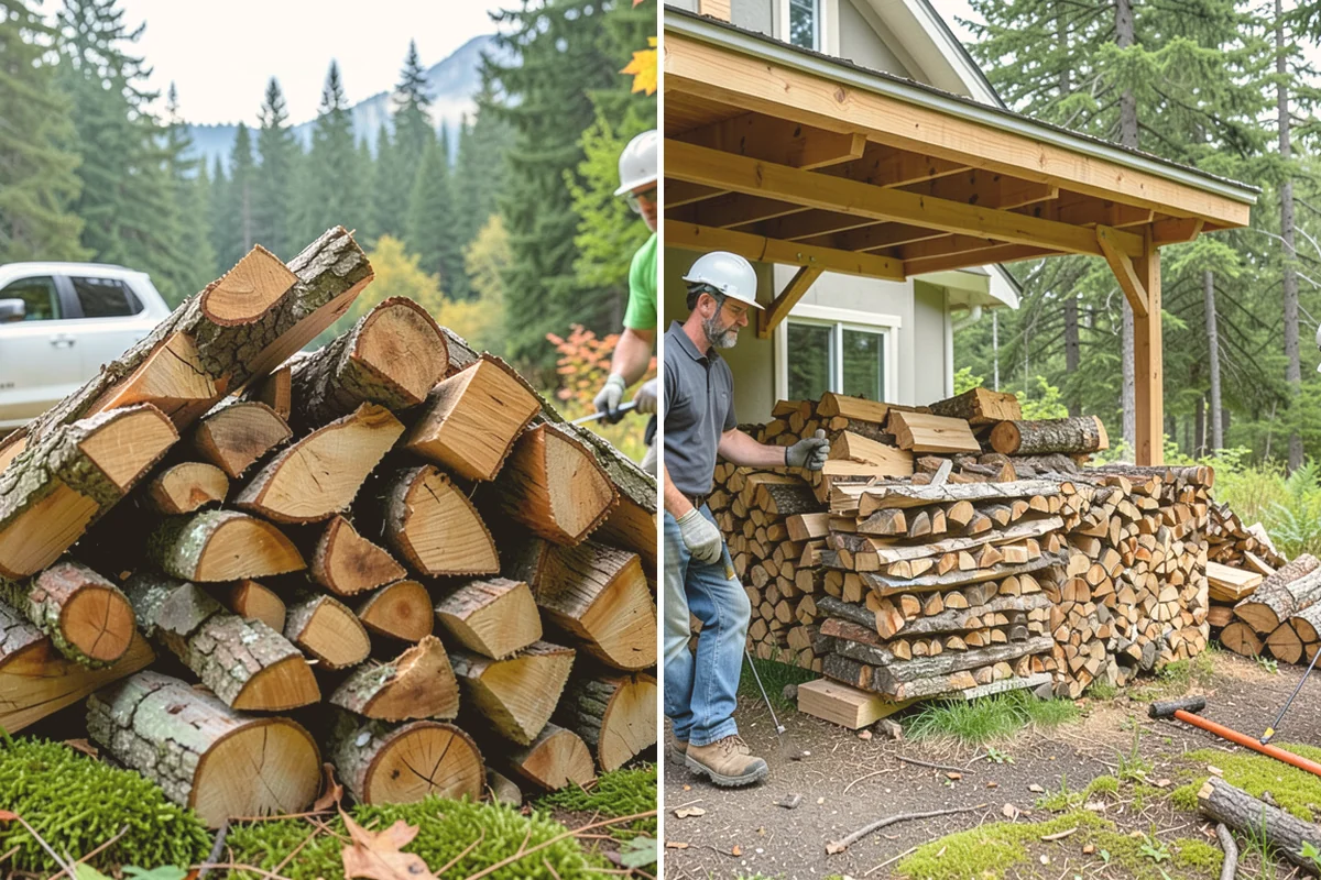 Woodshed Loading in Bothell, King County, WA - Deliver the ordered volume to your shed