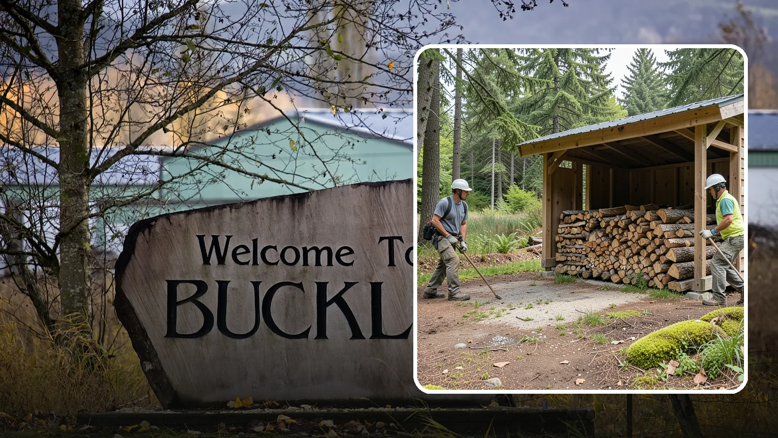 Woodshed Loading in Buckley, Pierce County, WA - We deliver and neatly load your woodshed so it is packed for maximum airflow and easy access all winter.
