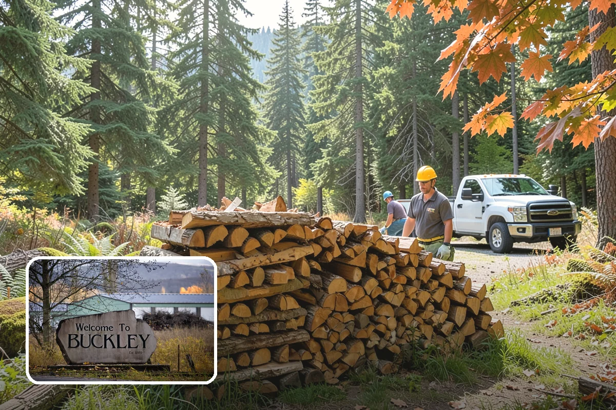 Woodshed Loading in Buckley, Pierce County, WA - Packs the shed for airflow, not just volume