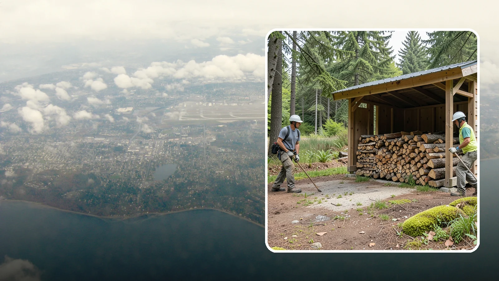 Woodshed Loading in Burien, King County, WA - We deliver and neatly load your woodshed so it is packed for maximum airflow and easy access all winter.
