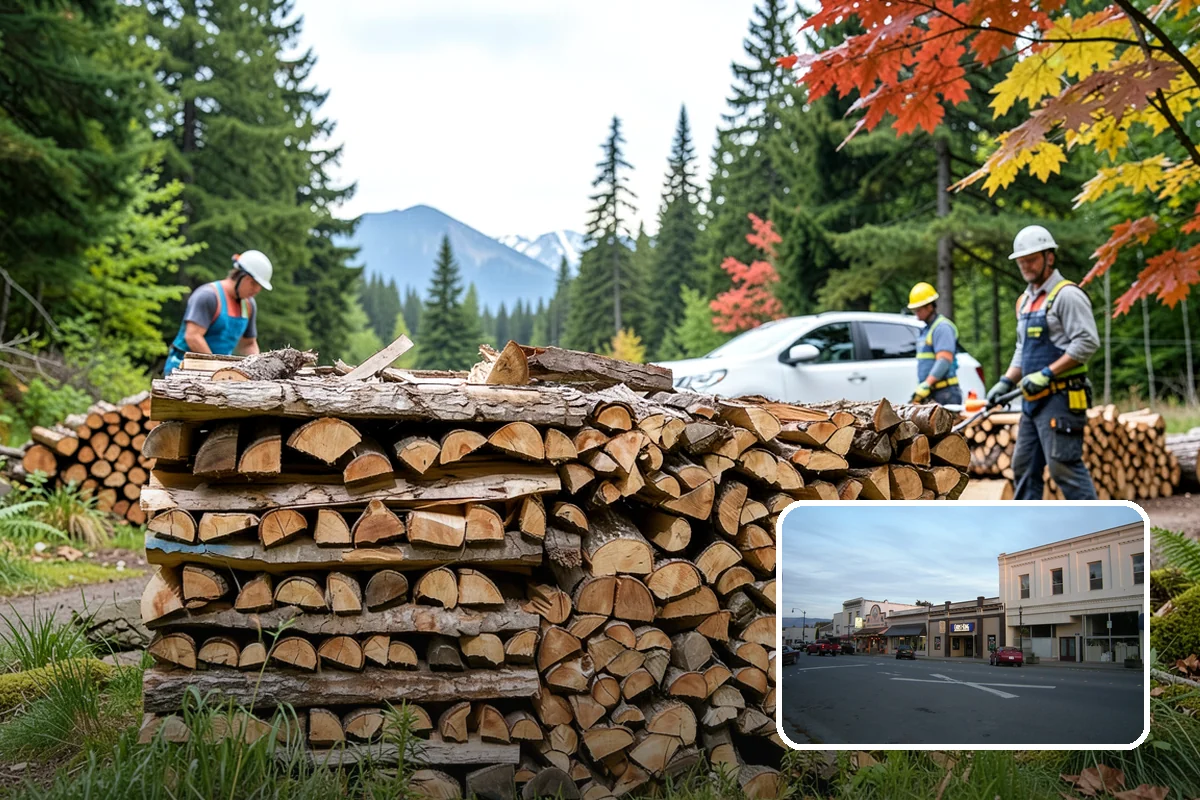 Woodshed Loading in Burlington, Skagit County, WA - Packs the shed for airflow, not just volume