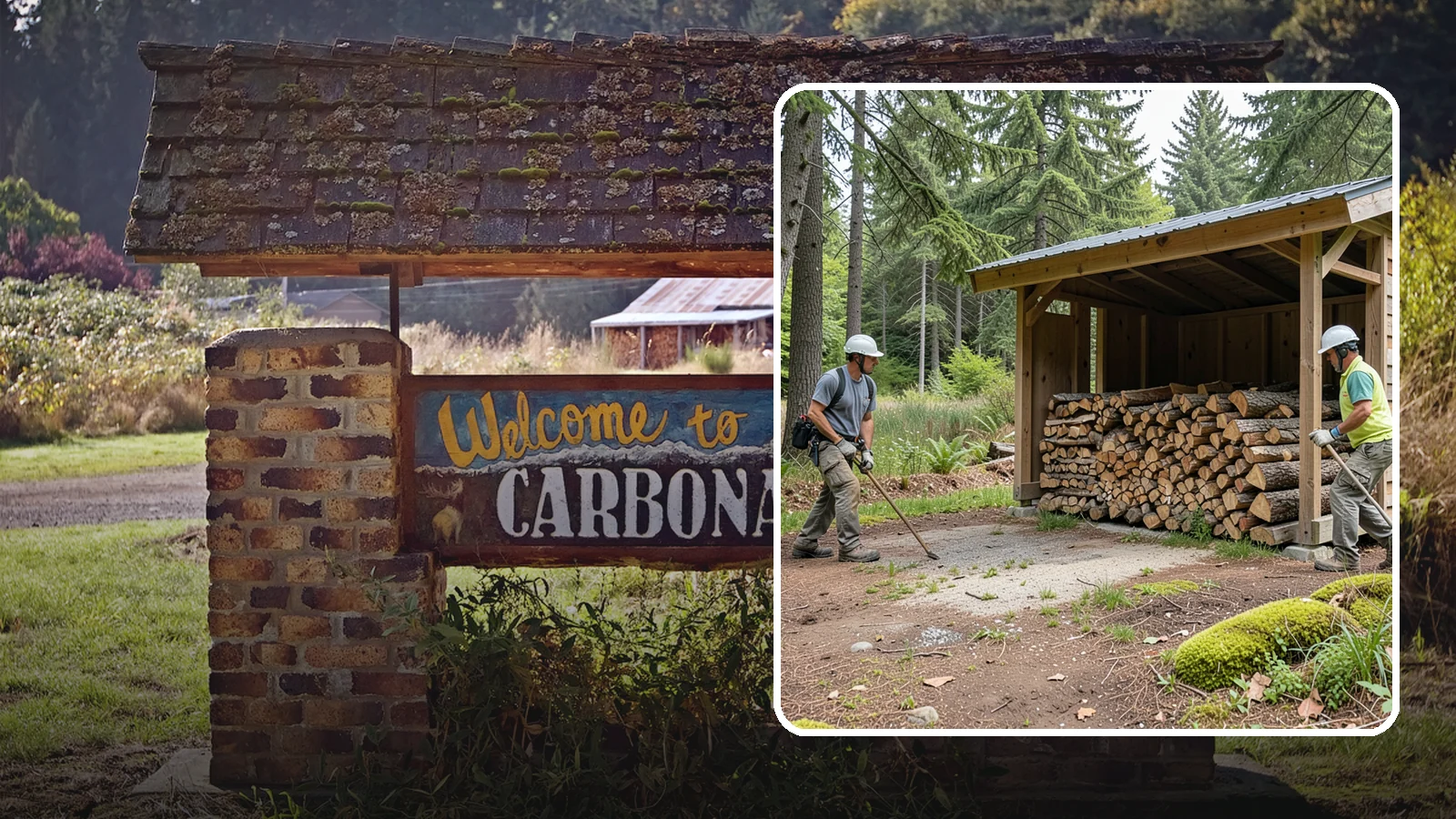Woodshed Loading in Carbonado, Pierce County, WA - We deliver and neatly load your woodshed so it is packed for maximum airflow and easy access all winter.