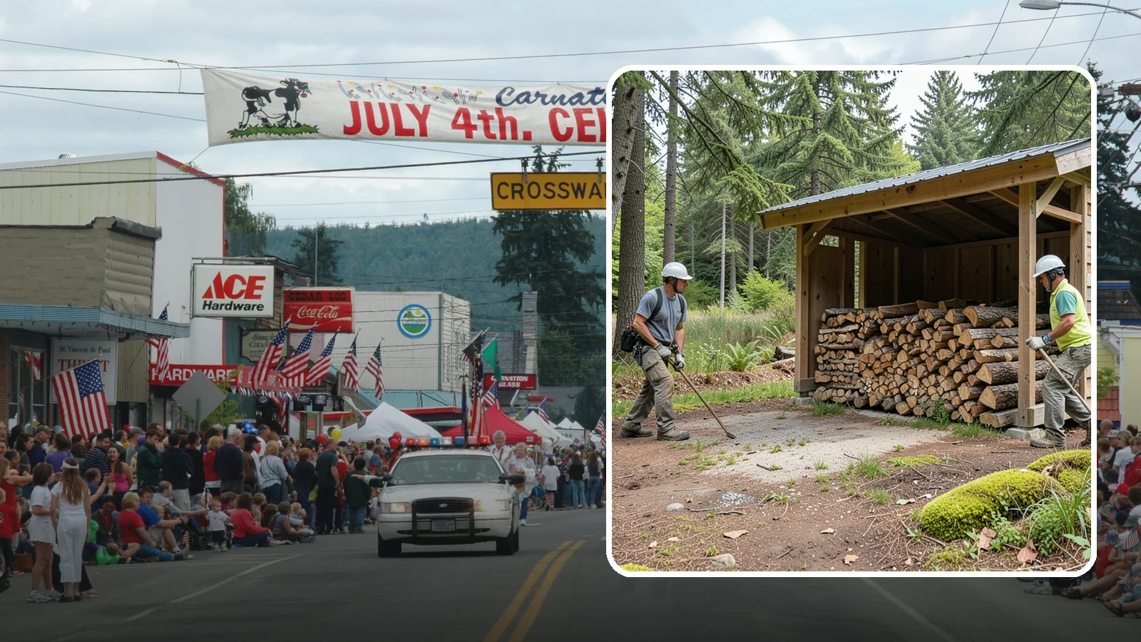 Woodshed Loading in Carnation, King County, WA - We deliver and neatly load your woodshed so it is packed for maximum airflow and easy access all winter.