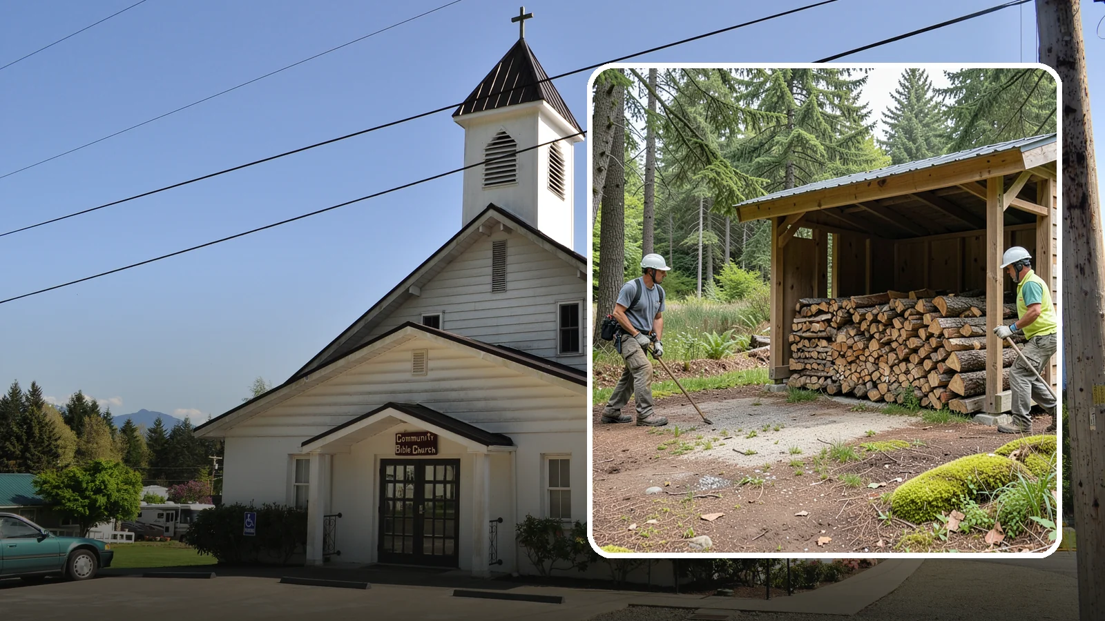 Woodshed Loading in Concrete, Skagit County, WA - We deliver and neatly load your woodshed so it is packed for maximum airflow and easy access all winter.