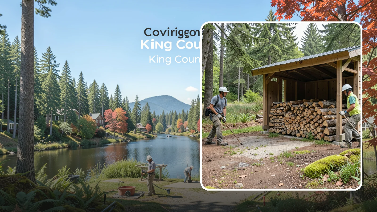 Woodshed Loading in Covington, WA - We deliver and neatly load your woodshed so it is packed for maximum airflow and easy access all winter.