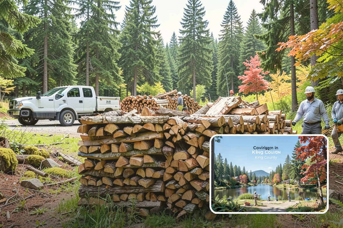 Woodshed Loading in Covington, WA - Packs the shed for airflow, not just volume