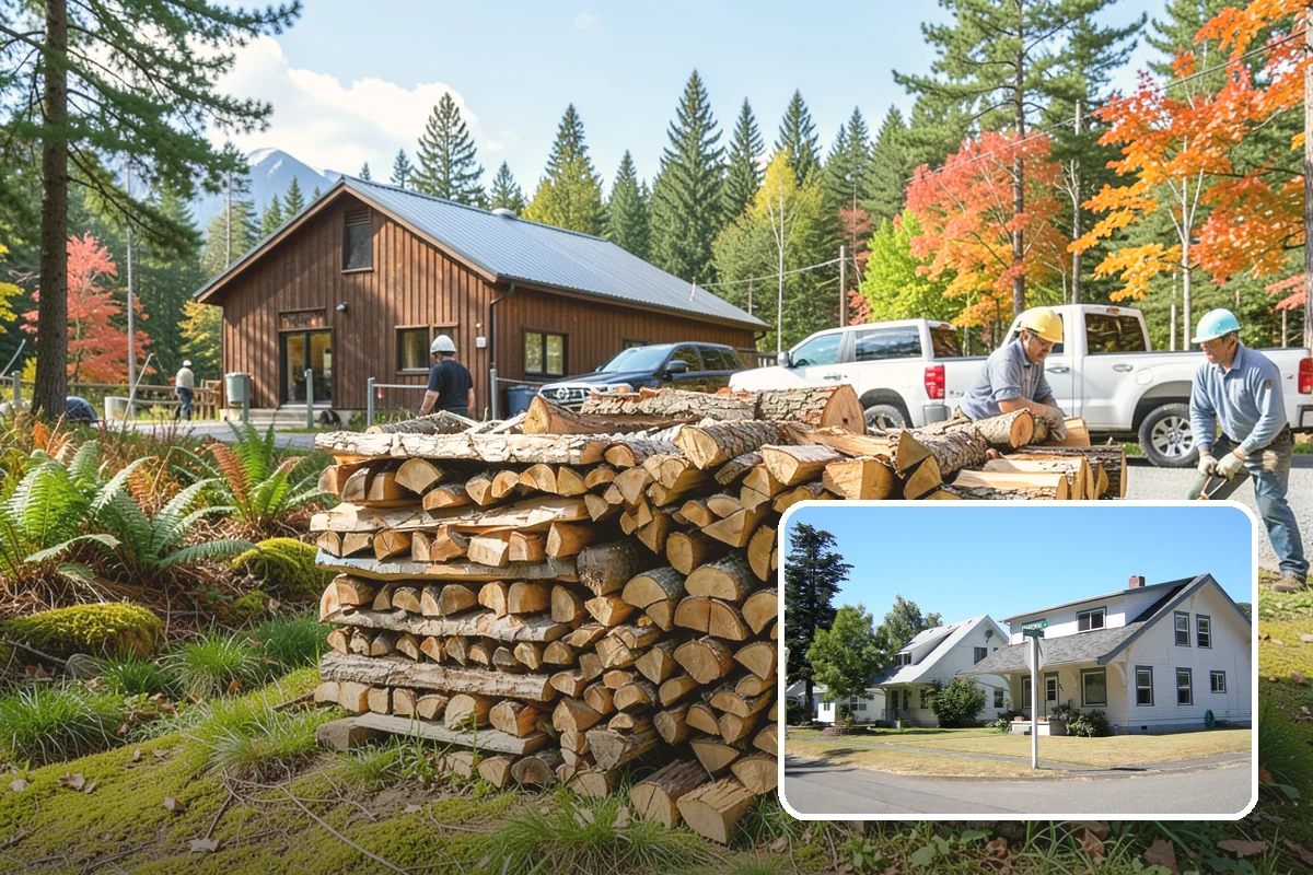 Woodshed Loading in DuPont, Pierce County, WA - Packs the shed for airflow, not just volume