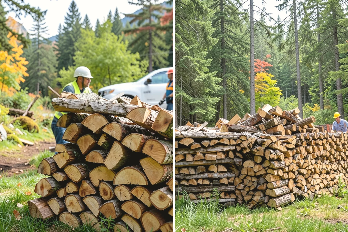 Woodshed Loading in Duvall, King County, WA - Deliver the ordered volume to your shed