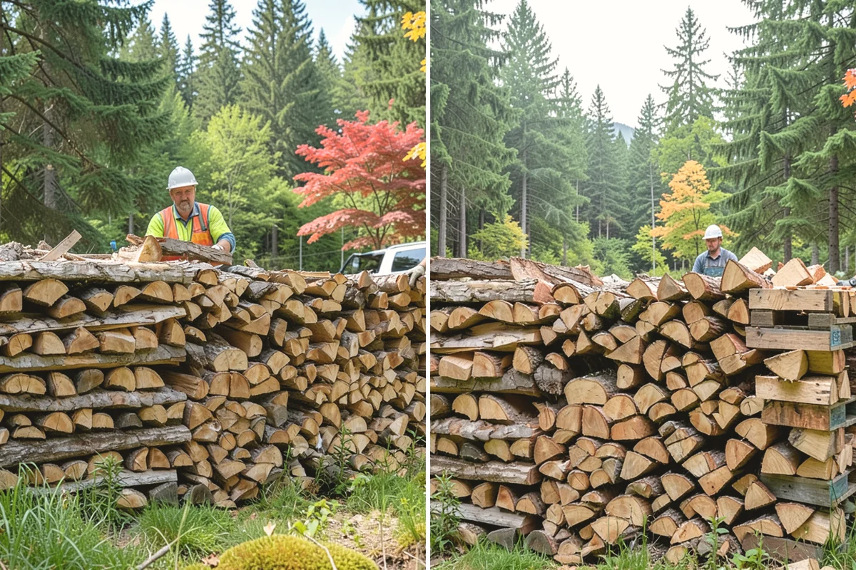 Woodshed Loading in Edgewood, Pierce County, WA - Deliver the ordered volume to your shed