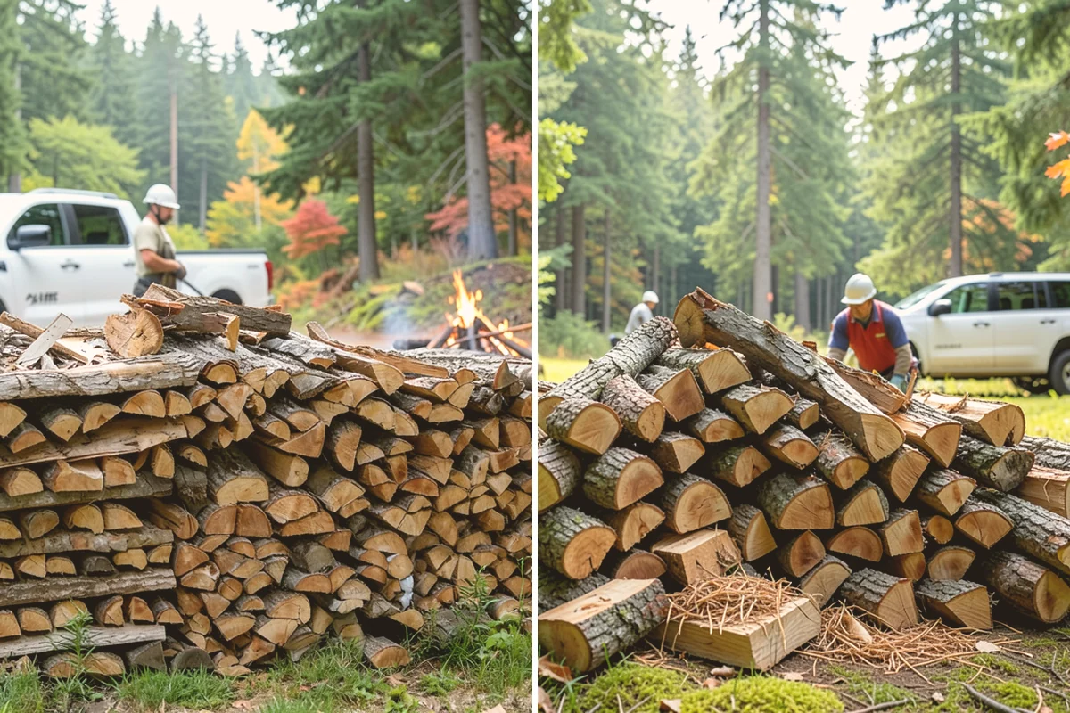 Woodshed Loading in Edmonds, Snohomish County, WA - Deliver the ordered volume to your shed