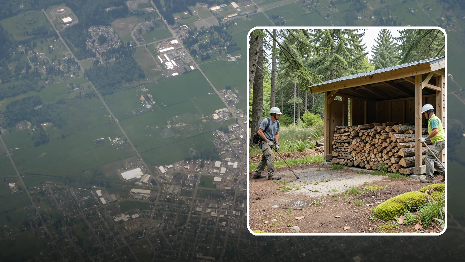 Woodshed Loading in Enumclaw, King County, WA - We deliver and neatly load your woodshed so it is packed for maximum airflow and easy access all winter.