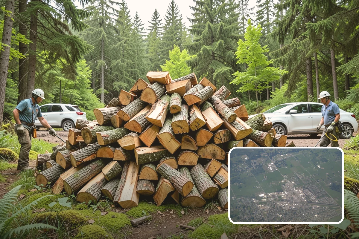 Woodshed Loading in Enumclaw, King County, WA - Packs the shed for airflow, not just volume
