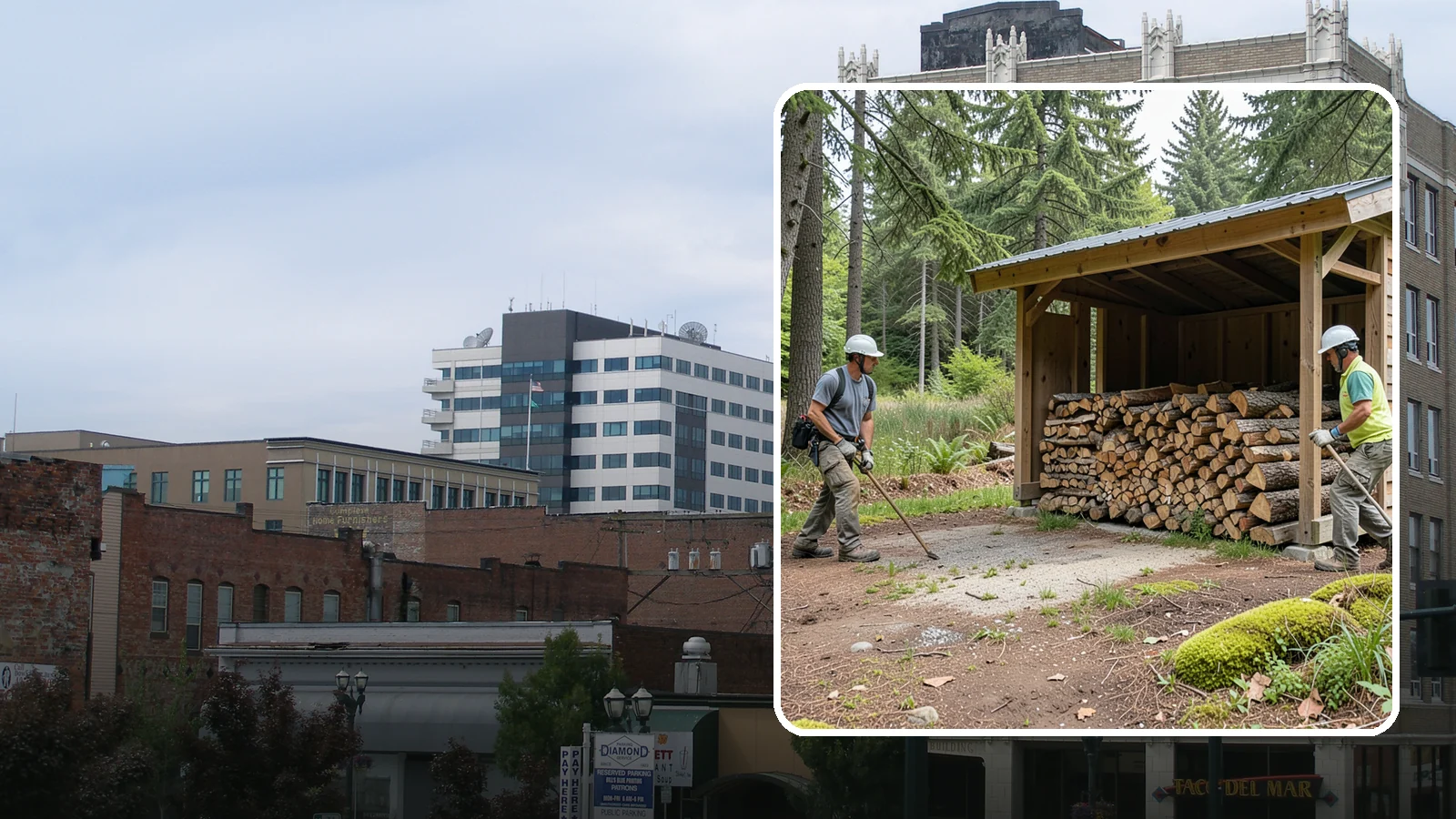 Woodshed Loading in Everett, Snohomish County, WA - We deliver and neatly load your woodshed so it is packed for maximum airflow and easy access all winter.