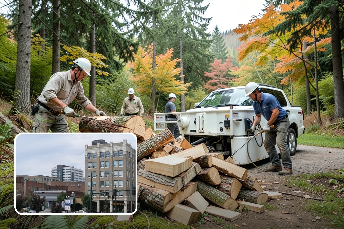 Woodshed Loading in Everett, Snohomish County, WA - Packs the shed for airflow, not just volume