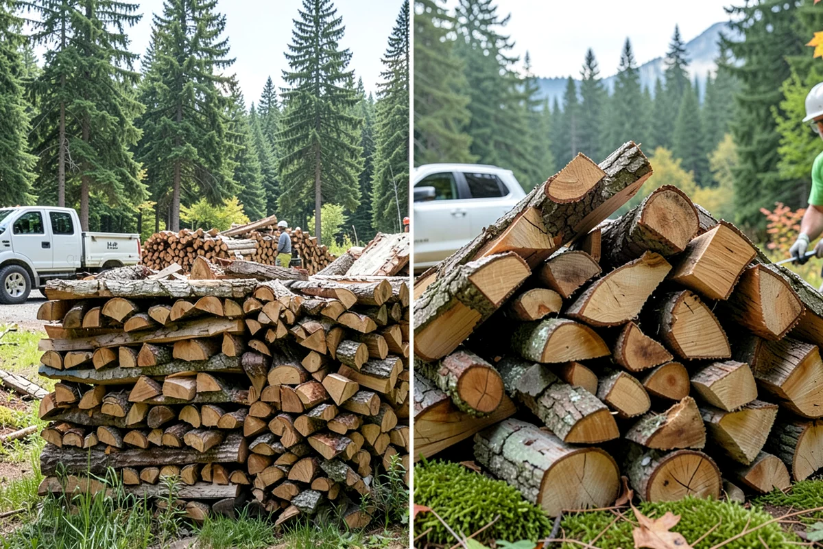 Woodshed Loading in Everett, Snohomish County, WA - Deliver the ordered volume to your shed