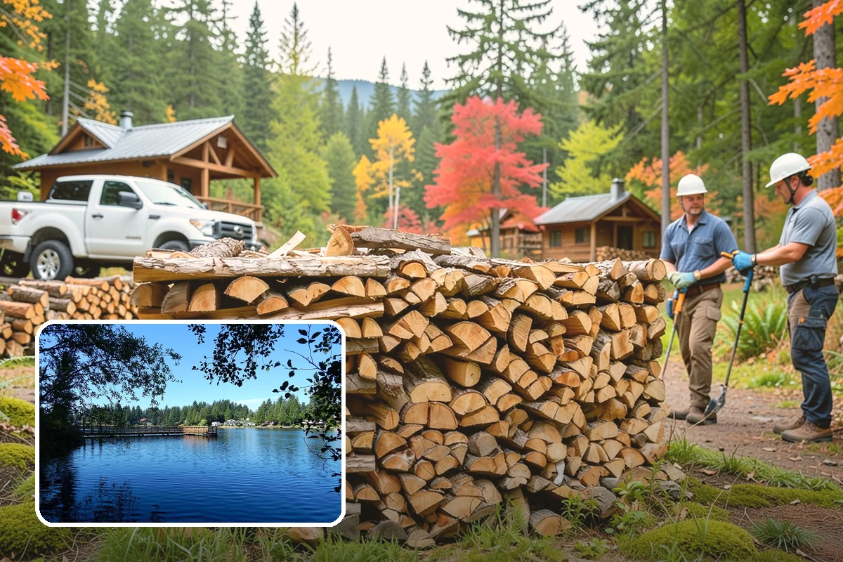 Woodshed Loading in Federal Way, King County, WA - Packs the shed for airflow, not just volume