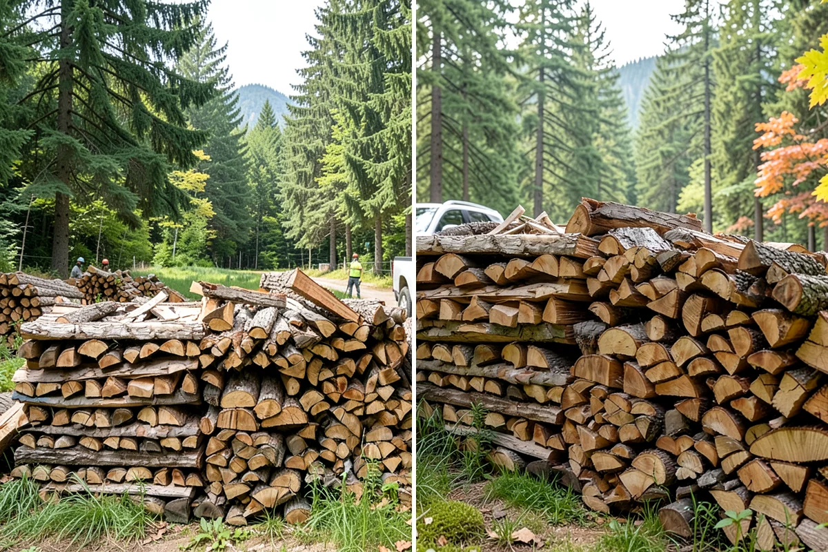 Woodshed Loading in Federal Way, King County, WA - Deliver the ordered volume to your shed