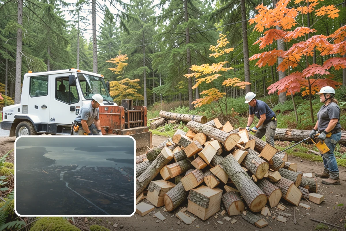 Woodshed Loading in Fife, Pierce County, WA - Packs the shed for airflow, not just volume