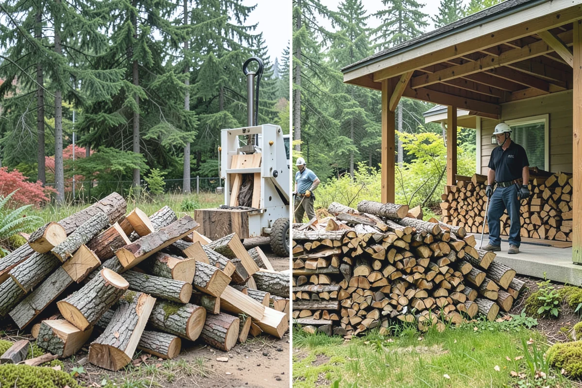 Woodshed Loading in Granite Falls, Snohomish County, WA - Deliver the ordered volume to your shed