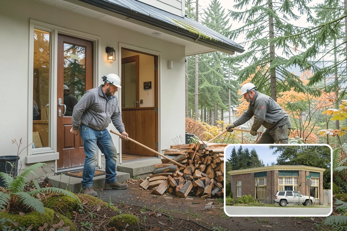 Woodshed Loading in Hamilton, Skagit County, WA - Packs the shed for airflow, not just volume