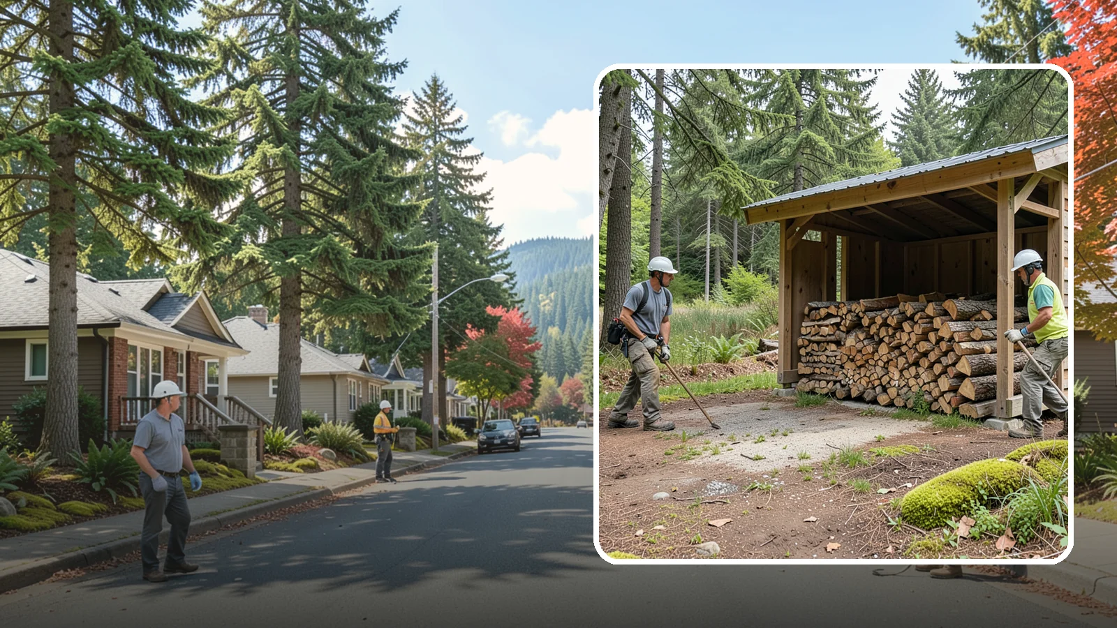 Woodshed Loading in Hunts Point, King County, WA - We deliver and neatly load your woodshed so it is packed for maximum airflow and easy access all winter.