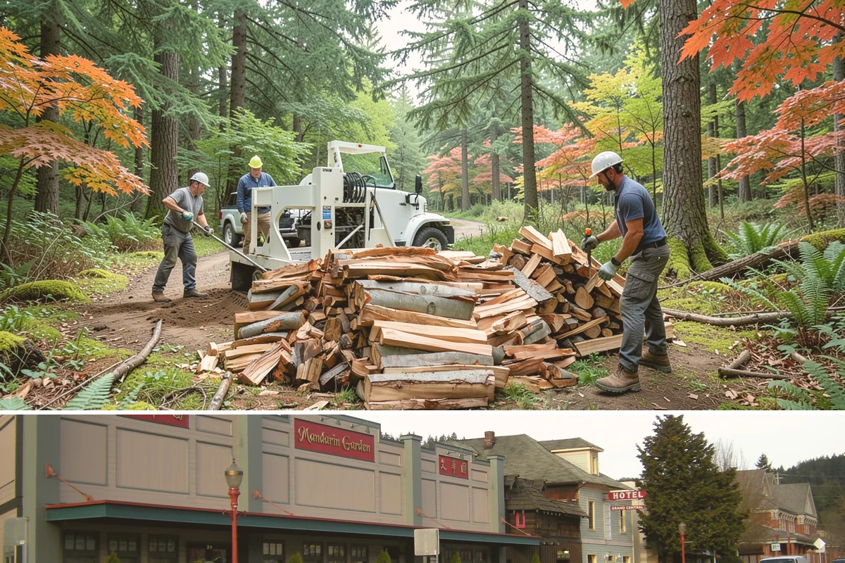 Woodshed Loading in Issaquah, King County, WA - Load the woodshed in late summer or early fall so it is full and settled before heating season.