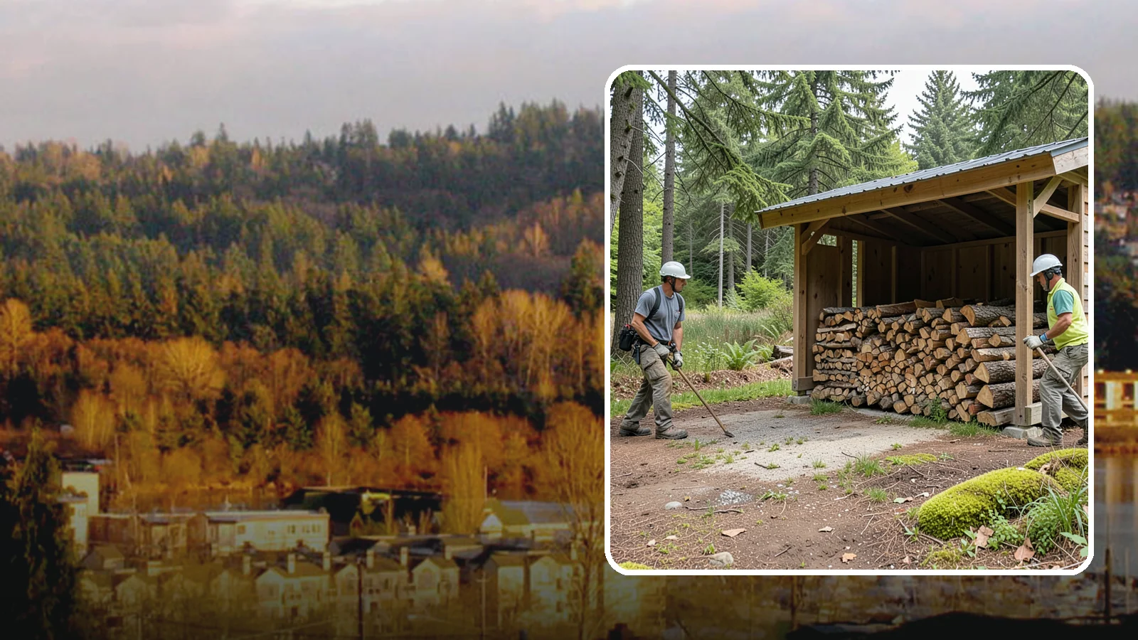 Woodshed Loading in Kenmore, King County, WA - We deliver and neatly load your woodshed so it is packed for maximum airflow and easy access all winter.