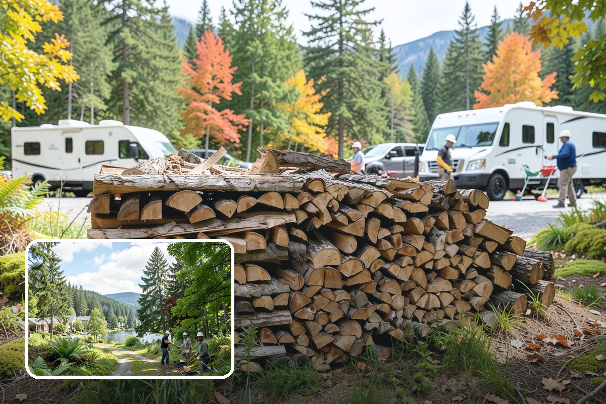 Woodshed Loading in Lake Forest Park, King County, WA - Packs the shed for airflow, not just volume