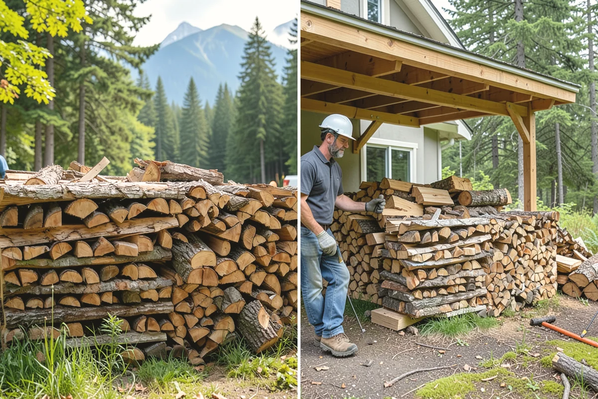 Woodshed Loading in Lake Stevens, Snohomish County, WA - Deliver the ordered volume to your shed