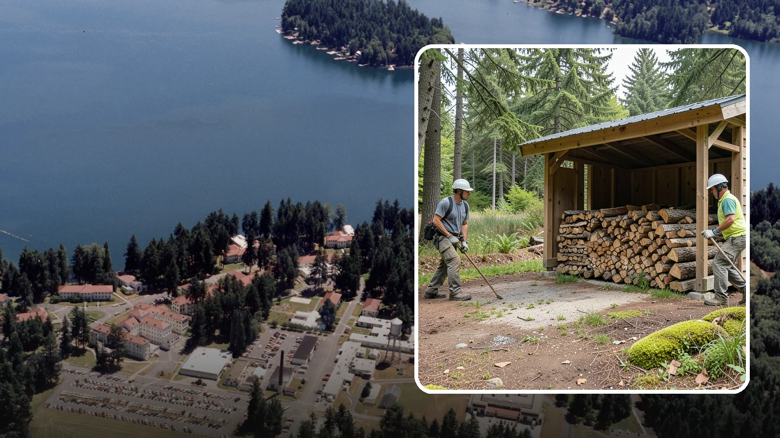 Woodshed Loading in Lakewood, Pierce County, WA - We deliver and neatly load your woodshed so it is packed for maximum airflow and easy access all winter.