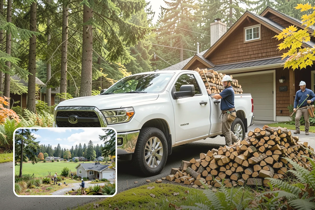 Woodshed Loading in Lyman, Skagit County, WA - Packs the shed for airflow, not just volume